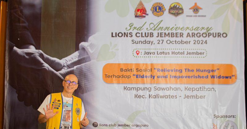 Jeffrey Wibisono V. President Lions Club Jember Argopuro Serving Communities Through Hospitality and Social Work