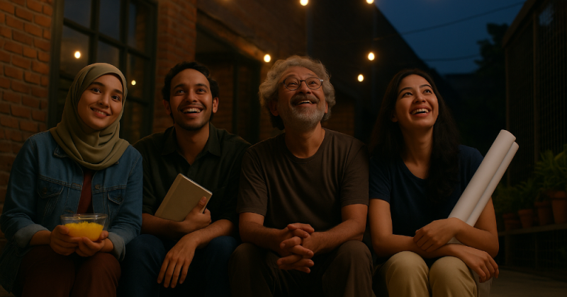 Cerita urban yang mengharubiru tentang Jayengrana membangun ruang komunitas dari bata bekas—mengubah kritik, sinisme, dan luka menjadi jembatan pulang bagi warga.