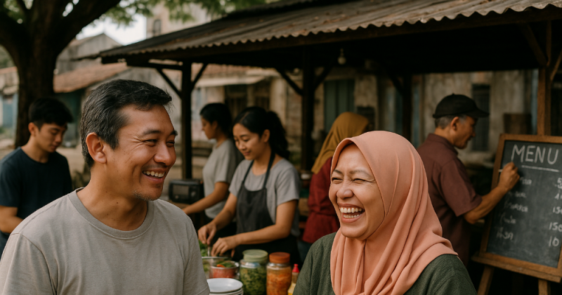 Cerpen urban yang mengharubiru tentang Warung Urup: komunitas kecil yang menyalakan kota dengan empati, kolaborasi, dan kebiasaan belajar—penuh harap dan kejujuran.
