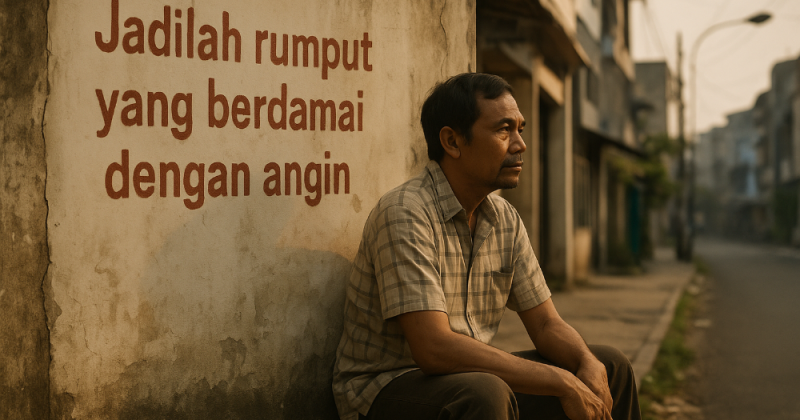 Cerpen urban tentang Wiratma: jatuh bangun di dunia kerja kota, pulang memulihkan arah, lalu membangun ruang tumbuh dari desa. Emosional, membumi, penuh anekdot dan harapan.