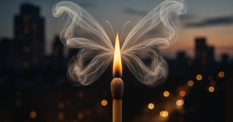 Cerpen urban Surabaya tentang Jaya, Kuning, dan korek kayu yang menyalakan empati: perubahan, filosofi Jawa, dan keberanian menjadi manusia yang selalu baru.