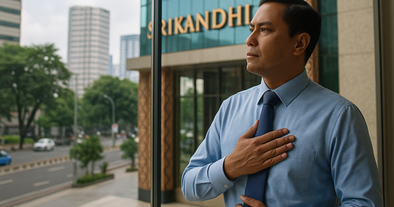 Cerita urban tentang pekerja hotel yang menyalakan kebaikan di tengah hujan kota, memadukan pitutur Jawa dan nilai global dalam pelayanan yang menyentuh hati.