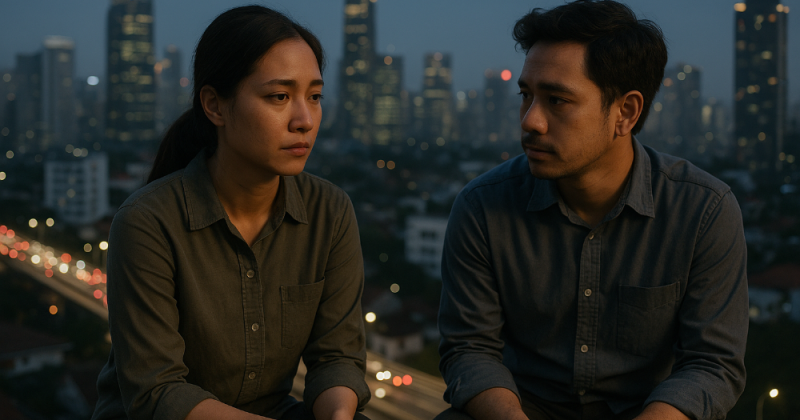 Cerpen urban tentang Ratna dan Amir di Jakarta—ambisi, kehilangan, dan keberanian menyalakan kembali “notifikasi hati” agar tetap manusiawi di kota yang bising.