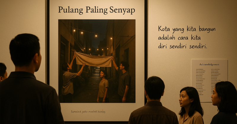 Cerpen urban emosional tentang kelas menengah yang pulang ke manusia: karier, usaha, pendidikan, dan kota yang dirawat bersama—logis, faktual, mengharubiru.