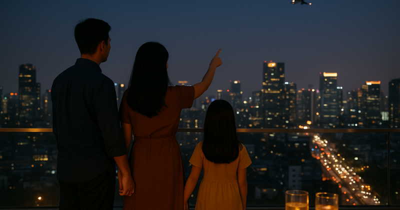 Cerpen urban emosional gaya Kompas Minggu tentang Jayeng, Sekar, Umara—karier, bisnis, edukasi, dan seni pulang di tengah kota yang terus berlari.