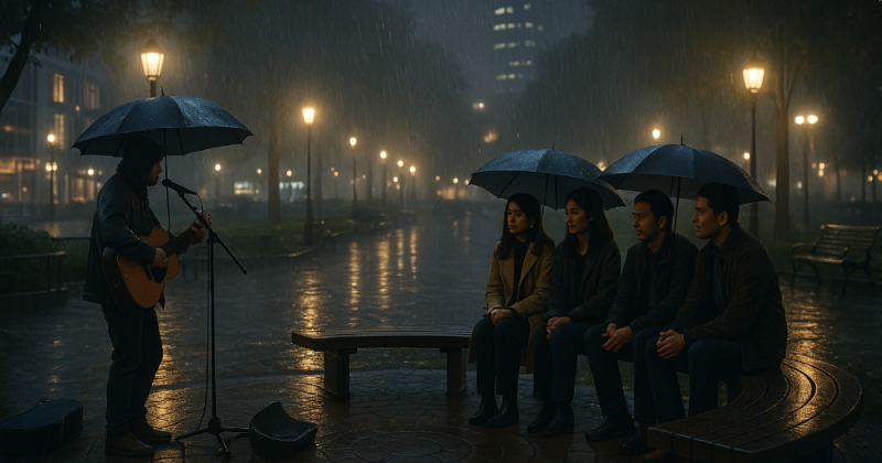 Cerpen urban emosional tentang lima sahabat membangun ruang publik Jember: kopi, etika bisnis, literasi keluarga, dan cara pulang paling manusiawi.