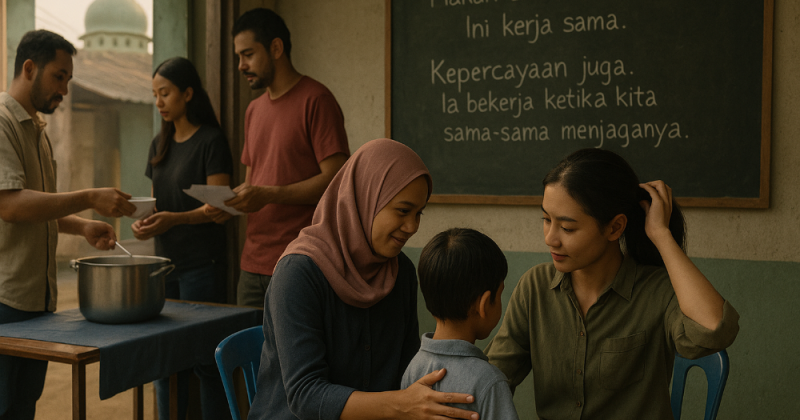 Cerita urban tentang Ragil yang memilih melepaskan dengan martabat saat kepercayaan retak, merawat orang lain tanpa mengorbankan diri, filmis dan menyentuh.