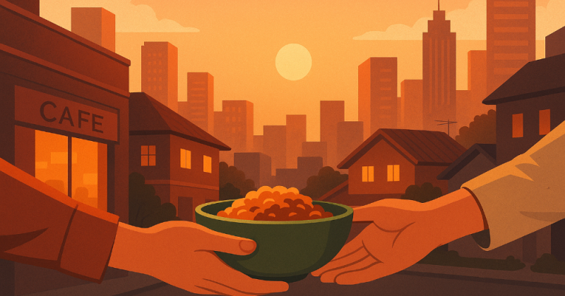 Cerpen kota, kelas menengah ke atas, bisnis dan empati, kebaikan sosial, keluarga urban, hospitality, program tetangga, CSR, mentorship