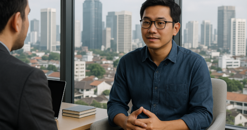 Cerpen tentang Panji yang belajar membaca pola manipulasi halus di kota besar, menjaga martabat dengan berkata “tidak” secara elegan tanpa kehilangan empati.