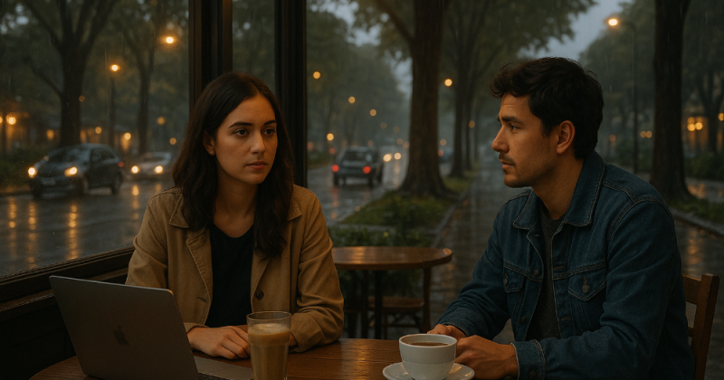 Cerpen urban berlatar Malang tentang karier, bisnis, dan penyembuhan dua insan kelas menengah yang belajar pelan, jatuh, dan bangkit dalam segala cuaca kota.