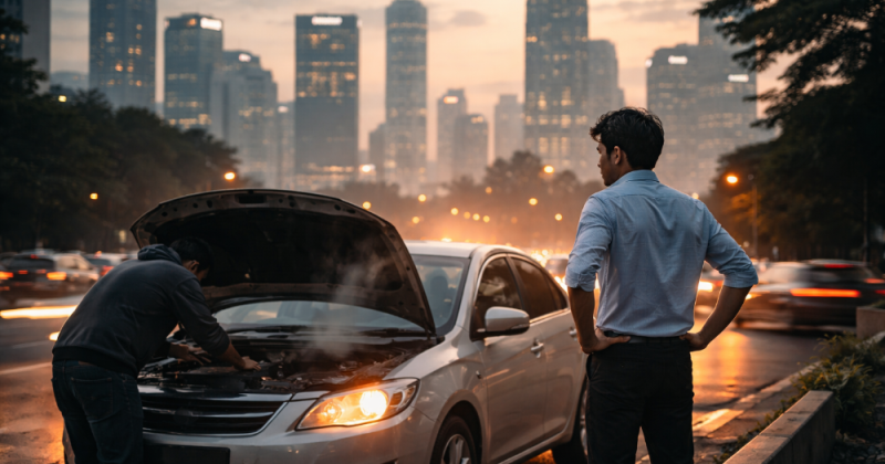 Cerpen urban emosional: mobil mogok mengubah arah hidup Rangga—bisnis, relasi, dan edukasi bertemu dalam pelajaran paling manusiawi: pulang.
