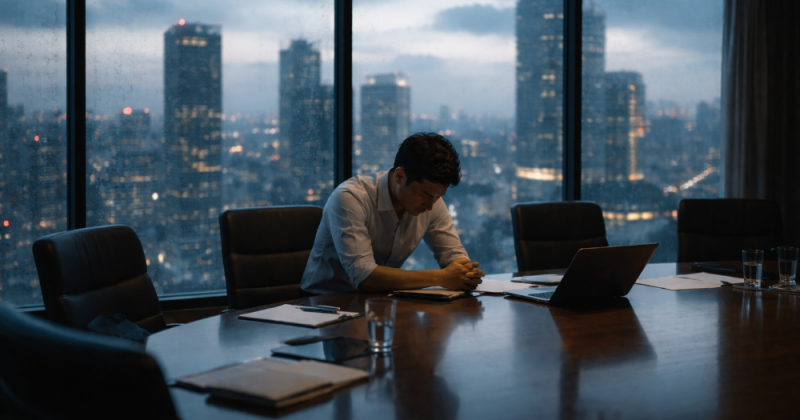 Cerpen tentang seorang profesional kota yang memilih menepi tanpa pergi—di tengah rapat, ambisi, dan manipulasi, ia belajar menjaga nurani dan rumah batin.