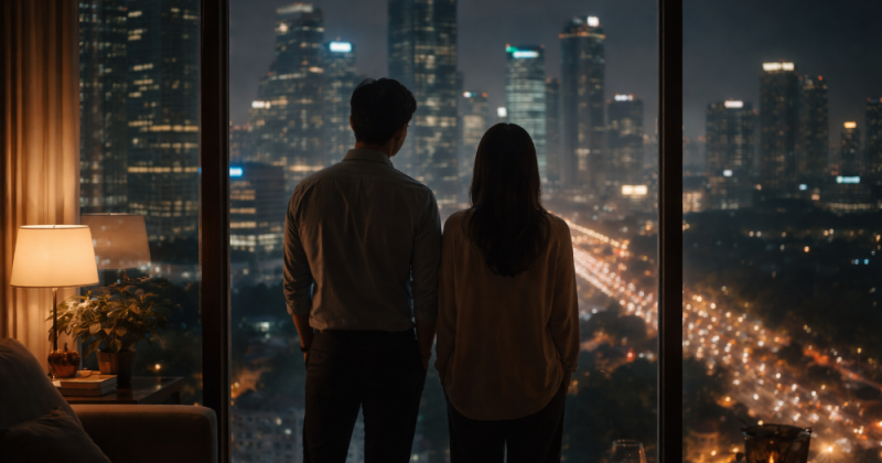 Cerpen sastra tentang hubungan dewasa, uang, dan kesunyian urban: ketika menunda bicara membuat “pulang” hilang perlahan, tanpa kebencian.