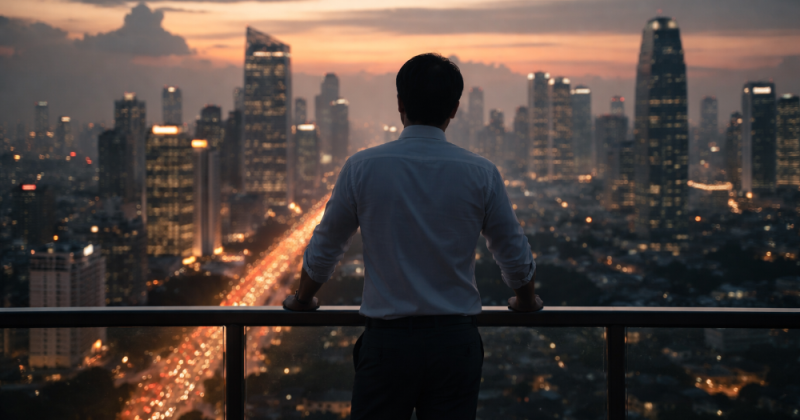 Cerpen urban emosional tentang Panji yang diuji krisis bisnis dan duka, membongkar topeng manusia: integritas, empati, dan tindakan yang jujur.