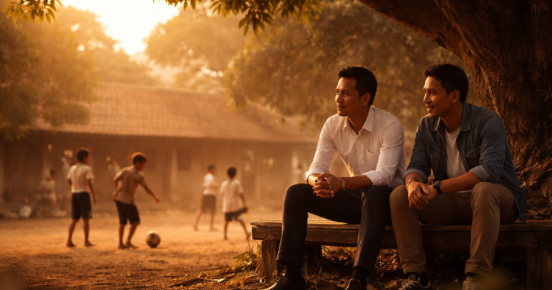 Cerpen emosional tentang perspektif hidup, kesuksesan, dan kebahagiaan. Kisah reflektif yang mengharubiru tentang menemukan makna hidup di tengah gemerlap kota.