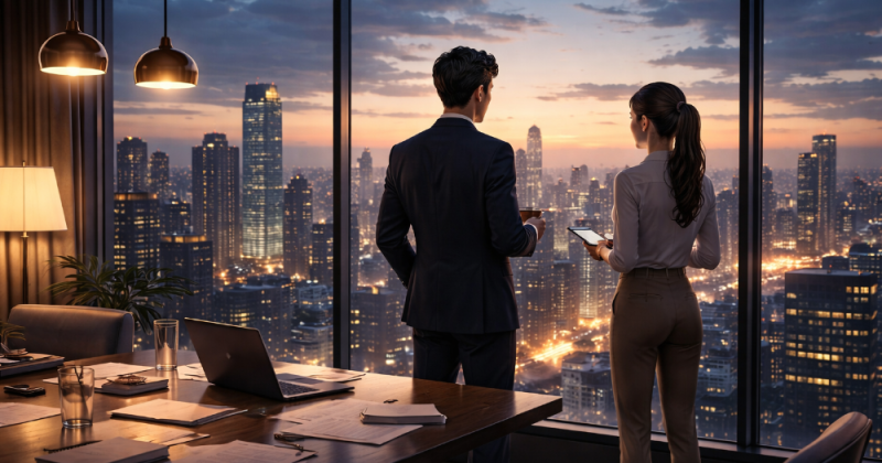 Cerpen sastra gaya Kompas Minggu tentang negosiasi, bisnis, keluarga, dan harga diri di kehidupan urban kelas menengah ke atas Indonesia.