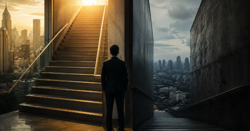 Cerpen reflektif tentang karier, bisnis, keluarga dan harga diri: perjalanan menemukan arti manusia bernilai tinggi di tengah ambisi kehidupan kota modern.
